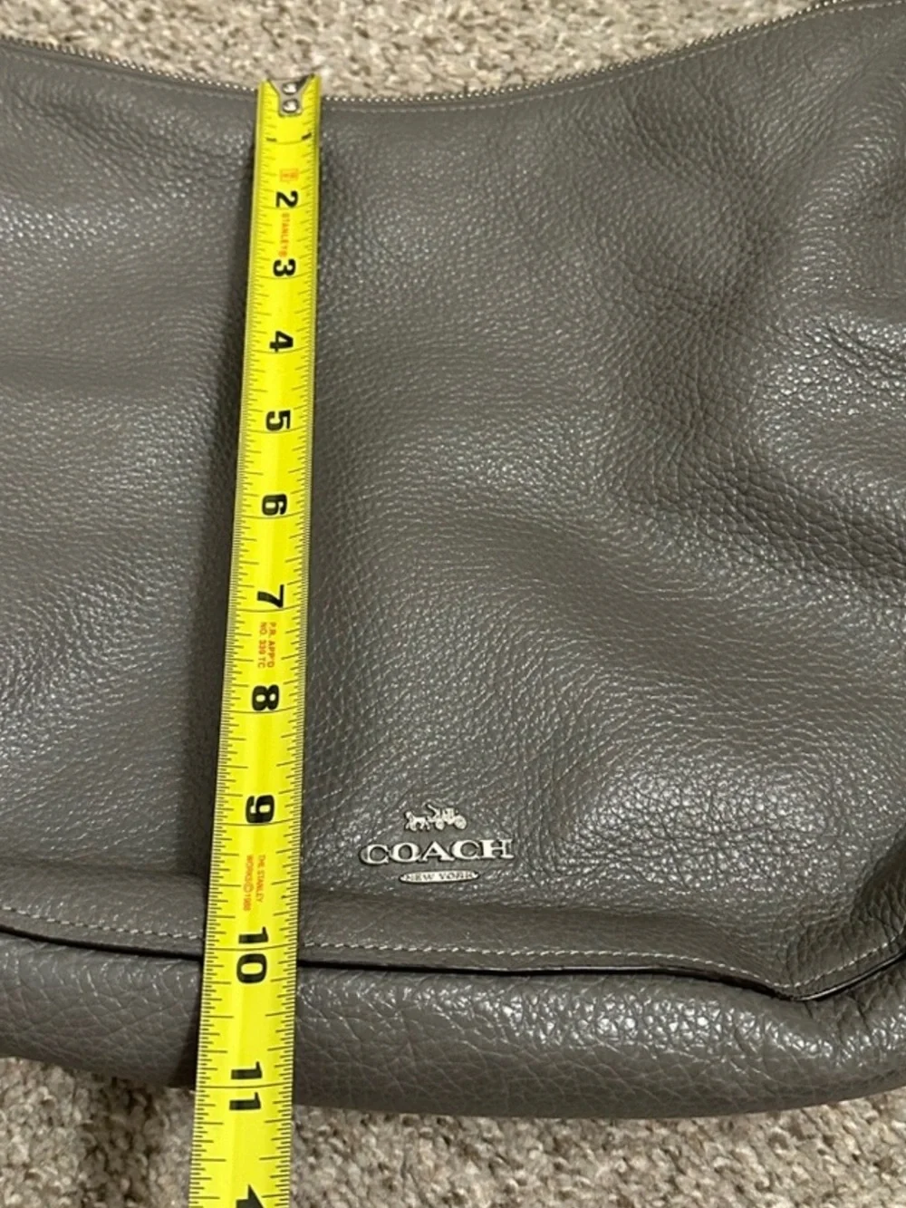 Coach Gray Leather Shoulder Bag